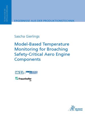 cover image of Model-Based Temperature Monitoring for Broaching Safety-Critical Aero Engine Components